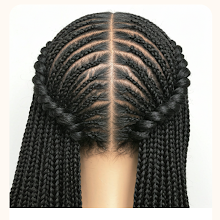 African woman with box braids